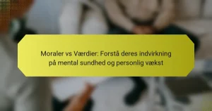 Moraler vs Værdier: Forstå deres indvirkning på mental sundhed og personlig vækst