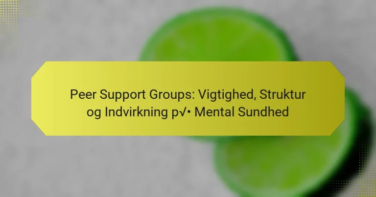Peer Support Groups: Vigtighed, Struktur og Indvirkning på Mental Sundhed